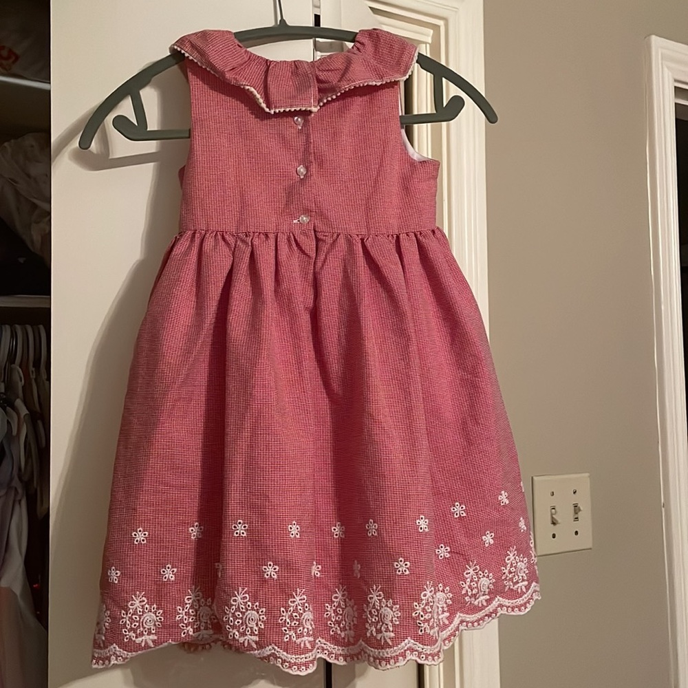 Laura Ashley London girl check flower dress size 5 - Picture 2 of 5
